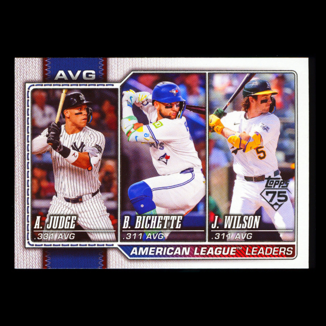 Wilson - Judge - Bichette 2026 Topps Leaders Athletics - Yankees - Blue Jays
