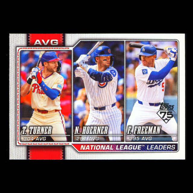 Hoerner - Freeman - Turner 2026 Topps League Leaders Cubs - Dodgers - Phillies