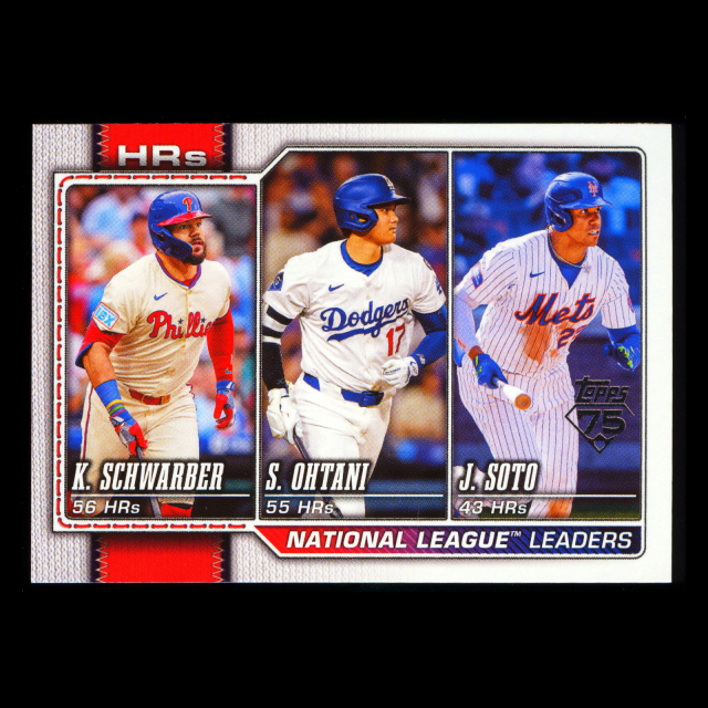 Ohtani - Schwarber - Soto 2026 Topps League Leaders Dodgers - Phillies - Mets