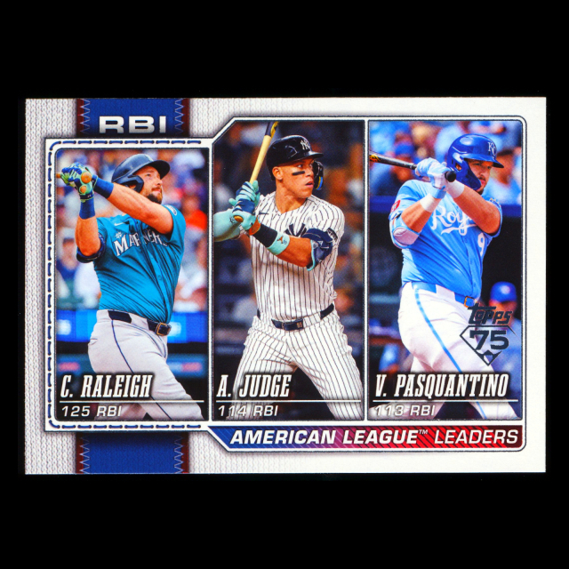 Pasquantino - Raleigh - Judge 2026 Topps Leaders Royals - Mariners - Yankees