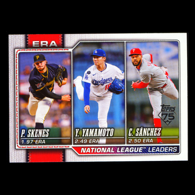 Yamamoto - Skenes - Snchez 2026 Topps Leaders Dodgers - Pirates - Phillies
