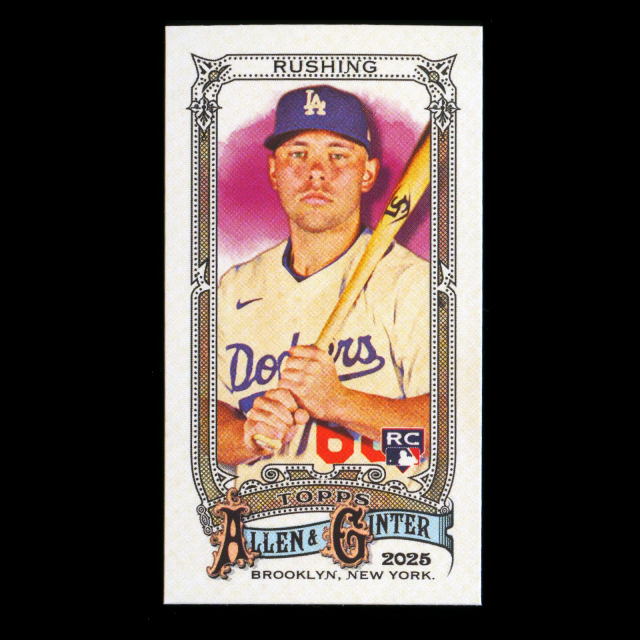 Dalton Rushing RC 2025 Allen & Ginter Rookie Dodgers