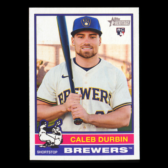 Caleb Durbin RC 2025 Topps Heritage Rookie Brewers