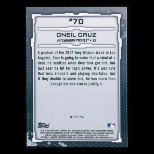 O'Neil Cruz 2019 Bowman Chrome Top 100 #70 Pirates