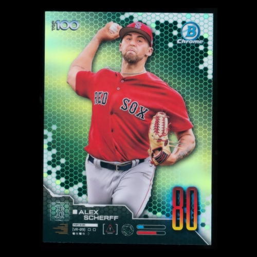 Alex Scherff 2019 Bowman Chrome Top 100 #80 Red Sox