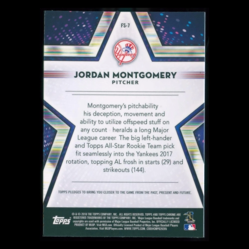 Jordan Montgomery 2018 Topps Chrome Future Stars Yankees