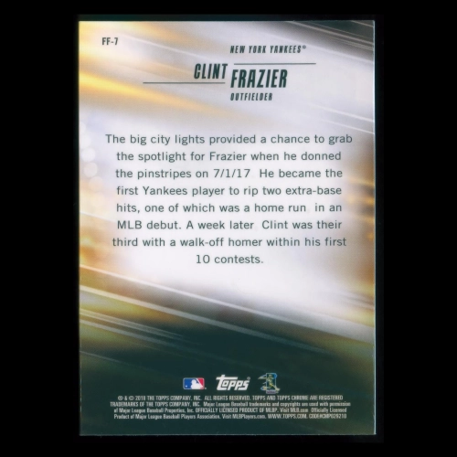 Clint Frazier RC 2018 Topps Chrome Rookie Freshman Flash Yankees