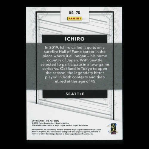 Ichiro 2019 The National Mariners