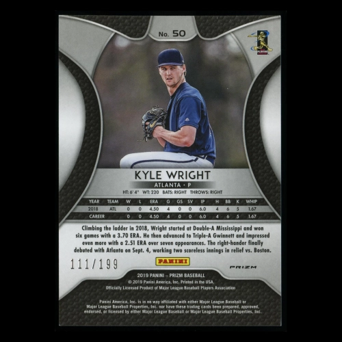 Kyle Wright 2019 Prizm Lime Green Donut Circles Braves 111/199