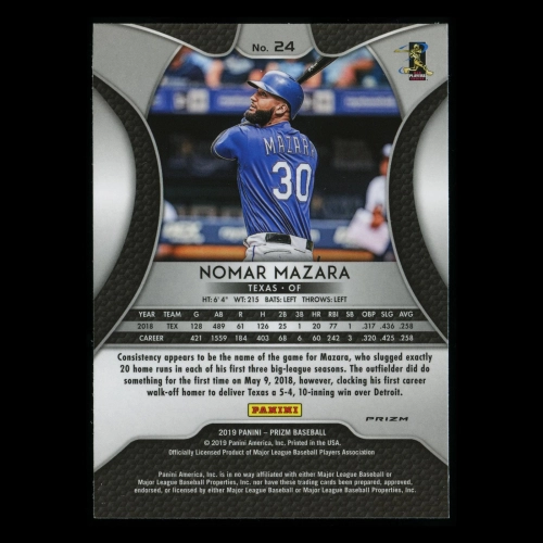 Nomar Mazara 2019 Prizm Cosmic Haze Rangers