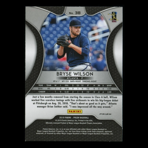 Bryse Wilson 2019 Prizm Cosmic Haze Braves