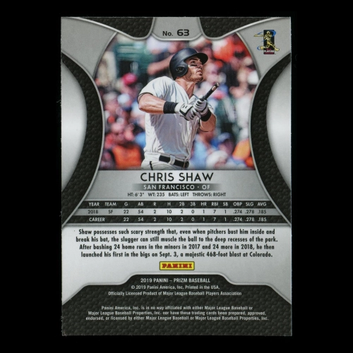 Chris Shaw RC 2019 Prizm Rookie Giants