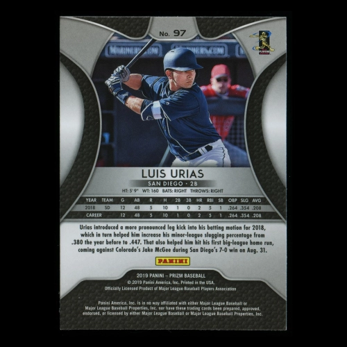 Luis Urias RC 2019 Prizm Rookie Padres