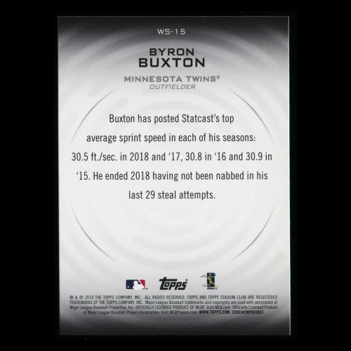 Byron Buxton 2019 Stadium Club Warp Speed Twins