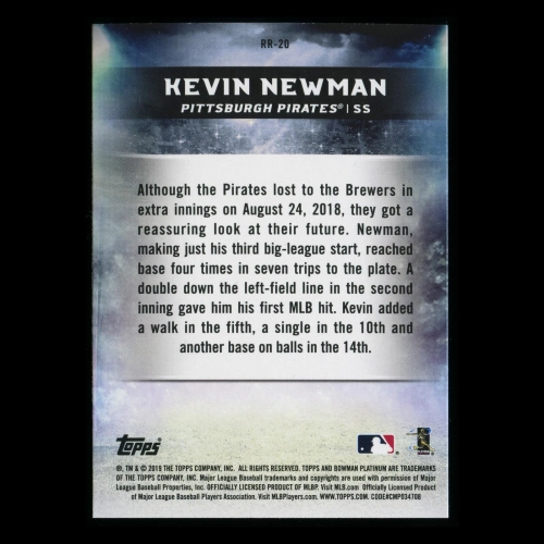 Kevin Newman RC 2019 Bowman Platinum Renowned Rookie Pirates