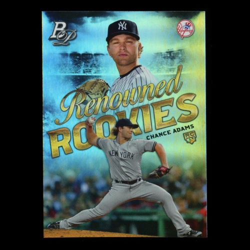 Chance Adams RC 2019 Bowman Platinum Renowned Rookie Yankees