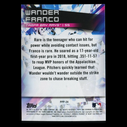 Wander Franco 2019 Bowman Platinum Prismatic Prodigies Rays