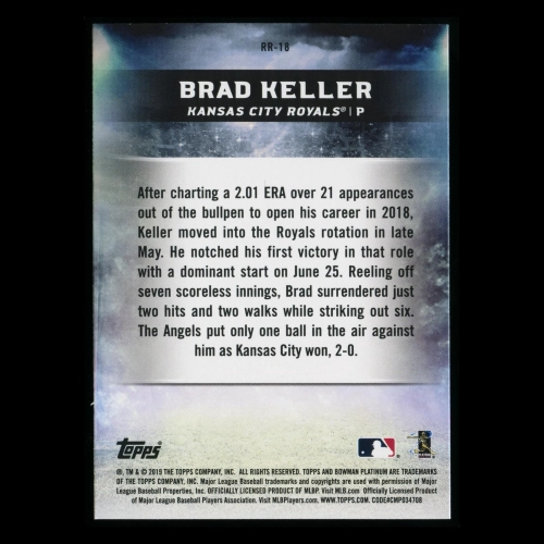 Brad Keller RC 2019 Bowman Platinum Renowned Rookie Royals