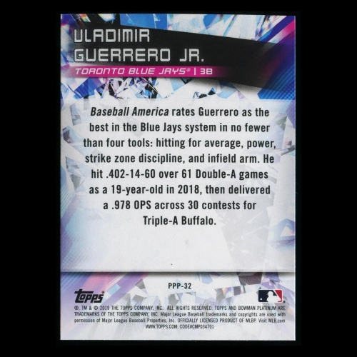 Vladimir Guerrero Jr. 2019 Bowman Platinum Prismatic Prodigies Blue Jays