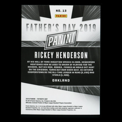 Ricky Henderson 2019 Father's Day Athletics