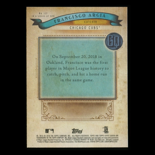 Francisco Arcia RC 2019 Gypsy Queen Rookie Cubs