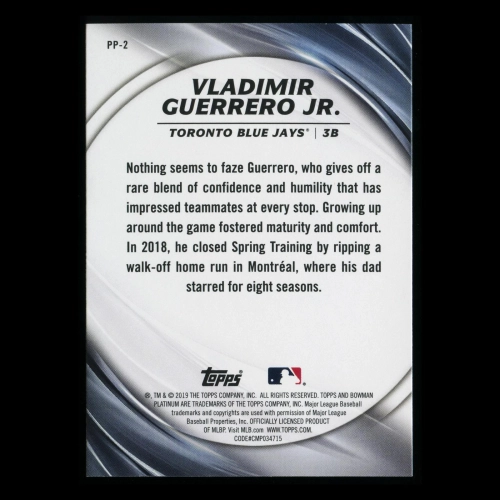 Vladimir Guerrero Jr. 2019 Bowman Platinum Presence Blue Jays