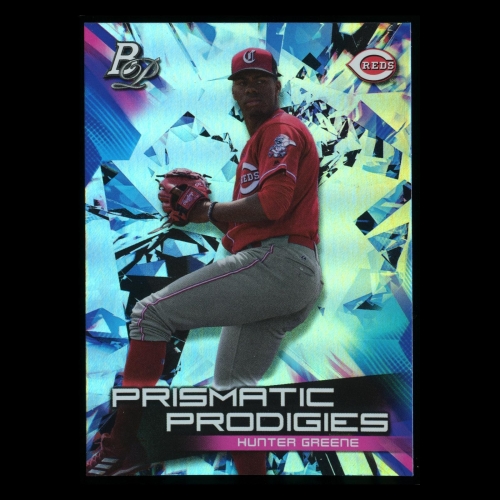 Hunter Greene 2019 Bowman Platinum Prismatic Prodigies Reds
