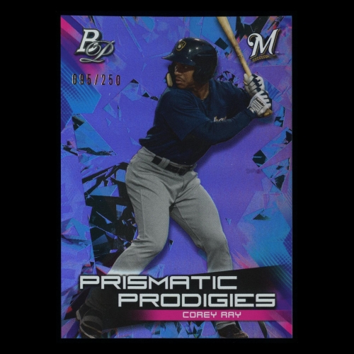 Corey Ray 2019 Bowman Platinum Prismatic Prodigies Brewers 095/250