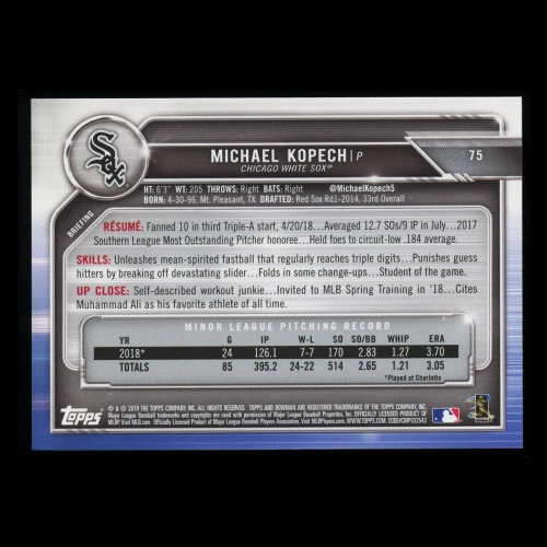 Michael Kopech RC 2019 Bowman Rookie White Sox