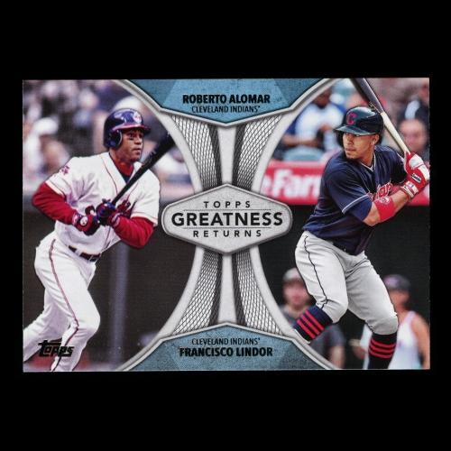 Roberto Alomar | Francisco Lindor 2019 Topps Greatness Returns Indians