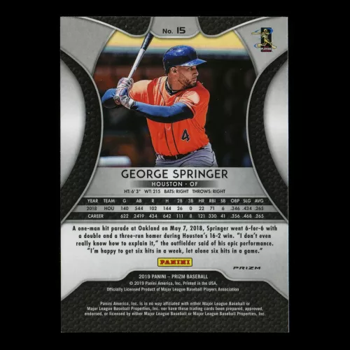 George Springer 2019 Prizm Red Astros