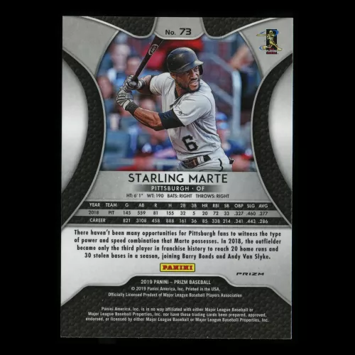 Starling Marte 2019 Prizm Hyper Purple and Green Pirates