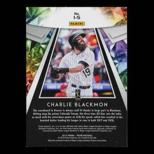Charlie Blackmon 2019 Prizm Illumination Rockies