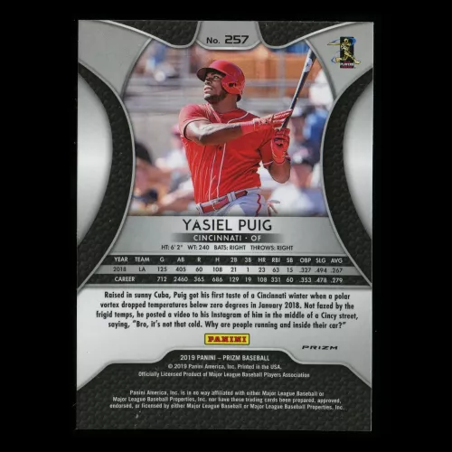 Yasiel Puig 2019 Prizm Red Reds
