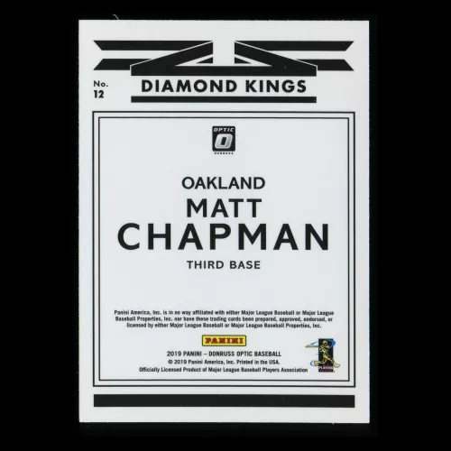 Matt Chapman 2019 Optic Diamond Kings Athletics