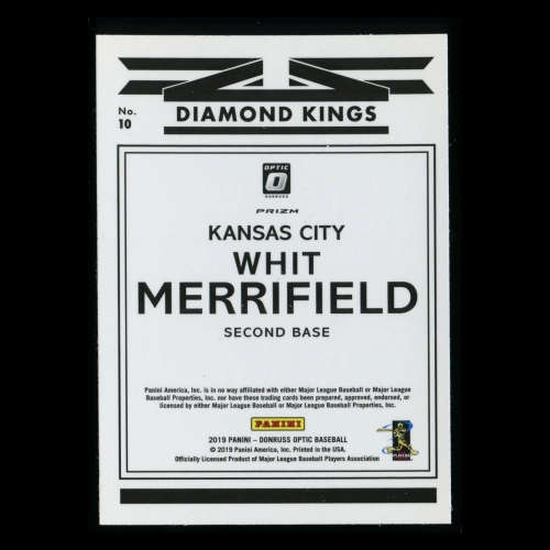 Whit Merrifield 2019 Optic Diamond Kings Royals