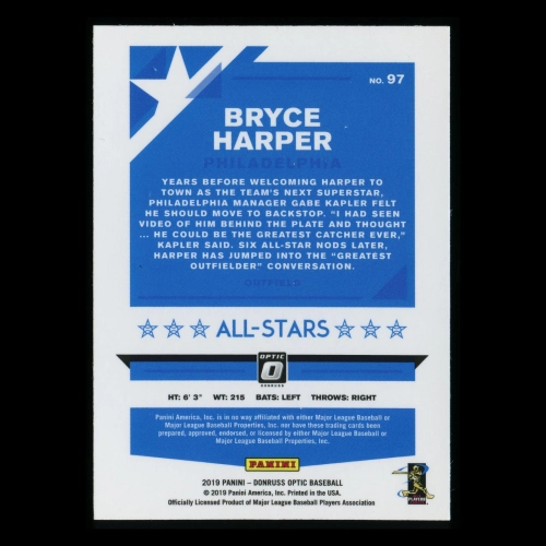 Bryce Harper 2019 Optic All-Star Phillies
