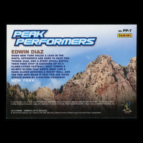 Edwin Diaz 2019 Optic Peak Performers Mets