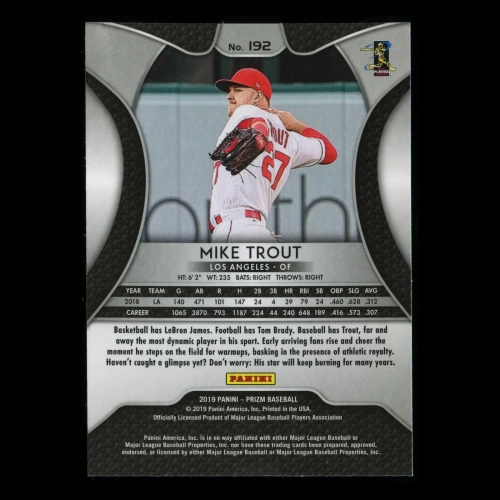 Mike Trout 2019 Prizm Angels