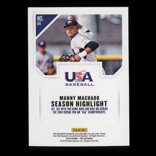 Manny Machado 2018 National Convention USA Baseball