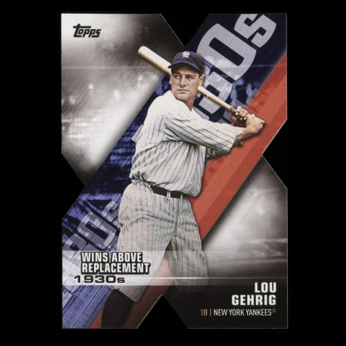 Lou Gehrig 2020 Topps Die-Cut Wins Above Placement 1930's Yankees