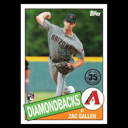 Zac Gallen RC 2020 Topps 1985 Retro Rookie Diamondbacks