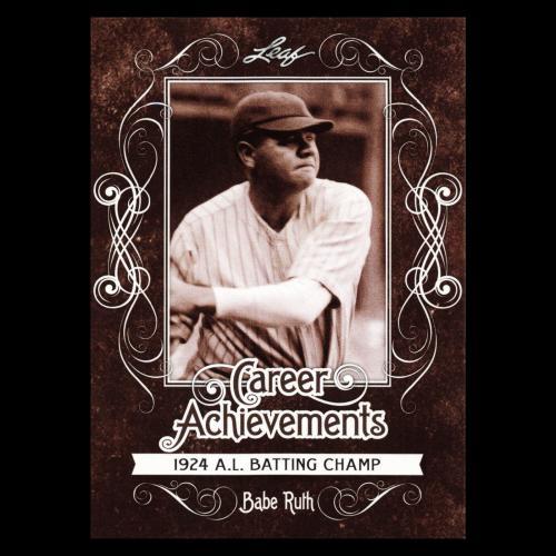 Babe Ruth 2016 Leaf Career Achievements 1924 A.L. Batting Champ #6