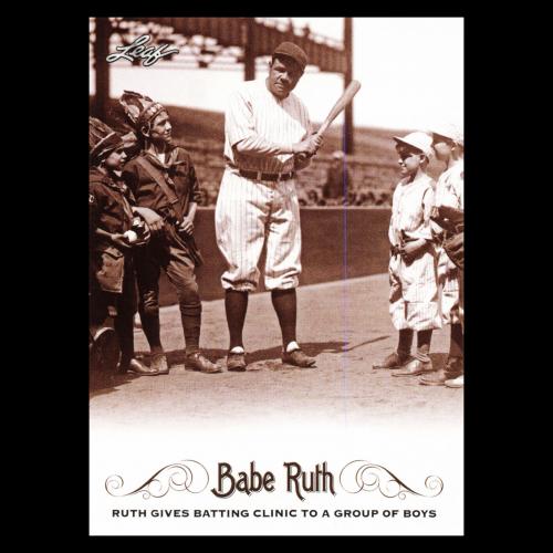 Babe Ruth 2016 Leaf Ruth Gives Batting Clinic to a Group of Boys #65
