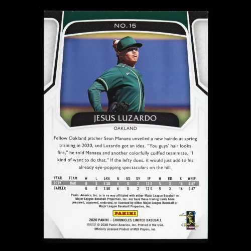 Jesus Luzardo RC 2020 Chronicles Limited Rookie Athletics