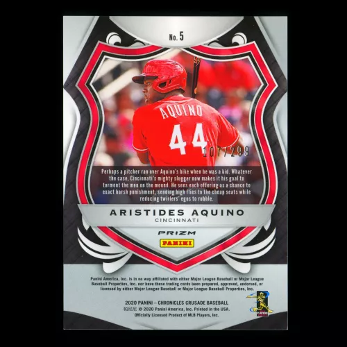 Aristides Aquino RC 2020 Chronicles Crusade Hyper Rookies Reds 107/299