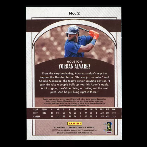 Yordan Alvarez RC 2020 Chronicles Legacy Rookie Astros