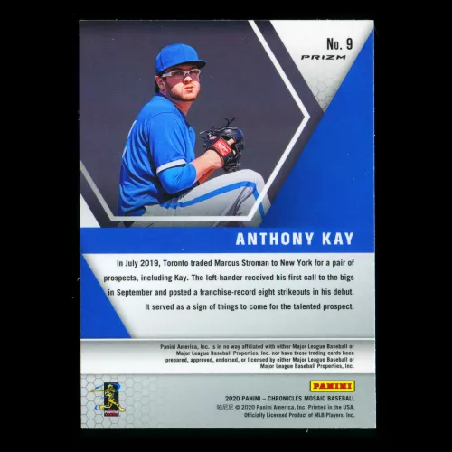 Anthony Kay RC 2020 Chronicles Mosaic Silver Rookie Blue Jays