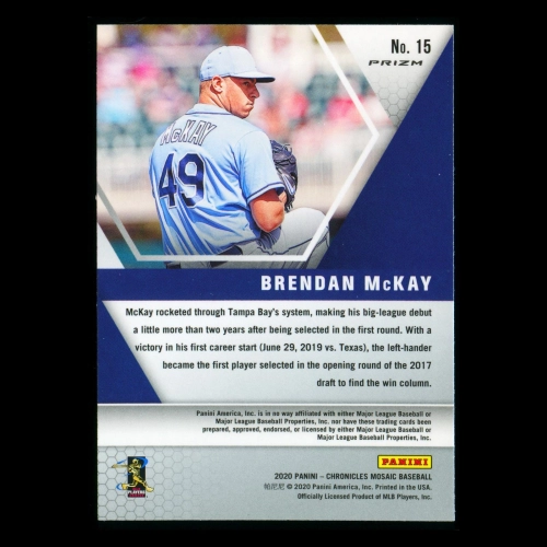 Brendan McKay RC 2020 Chronicles Mosaic Silver Hyper Rays
