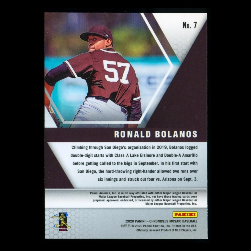 Ronald Bolanos RC 2020 Chronicles Mosaic Rookie Padres